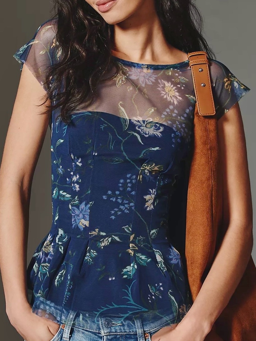 Anthropologie Floral blouse, Size M